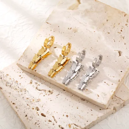 Fashion Long Tassel Frosted Gold Plated Waterproof Earrings