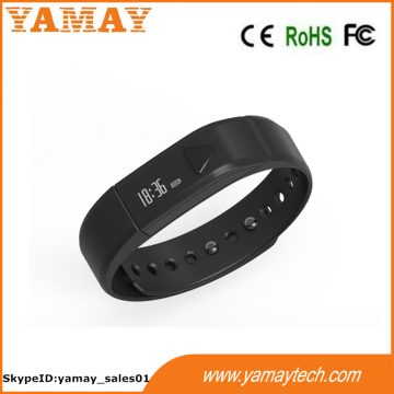 i5 embossment touch button wristband bluetooth pedometer digital smart wristband