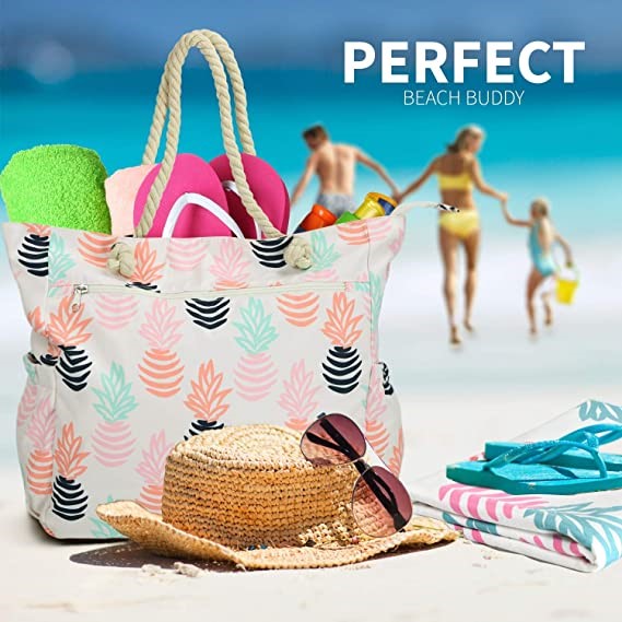 Beach Print Tote Bag