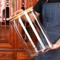 Barattolo in vetro con coperchio in bambù per la conservazione degli alimenti