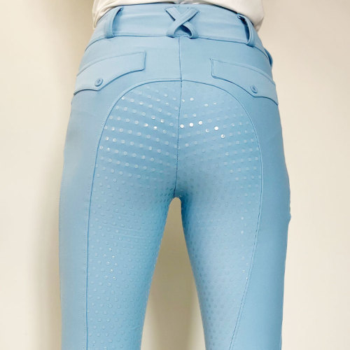 Light Blue Competition Equestrian Jodhpur Breeches Women