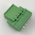 Vertical straight PCB terminal block with locking screw