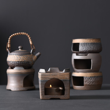 Candela da tè caldo fornello: bollitore da tè in ceramica vintage per uso da tavolo