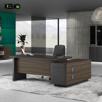 Wholesale L-Shaped Executive Desk: 3D Photos of Boss Office Desk with Convertible Wooden Panels