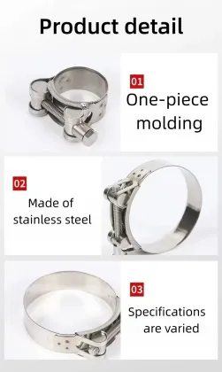 Stainless Steel Single Bolt Pipe Clamps - Abrazaderas de Manguera