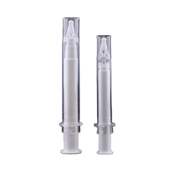 10ml Silver and Gold Airless Syringe Plastic Cosmetic Serum Bottle for Eye Cream