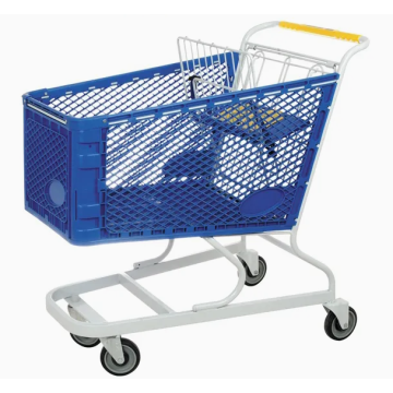 100L-250L American Style Supermarket Plastic Shopping Carts