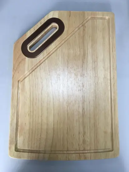 wooden cutting board with juice groove