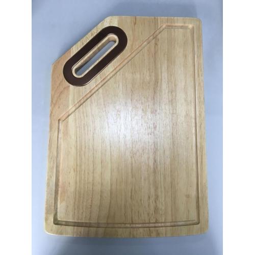 wooden cutting board with juice groove