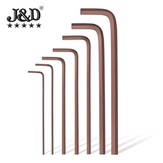 JINDIAO 7-Piece Flat Head Allen Wrench Set 1.5-6mm S2 Alloy Steel L-shaped Wrenches