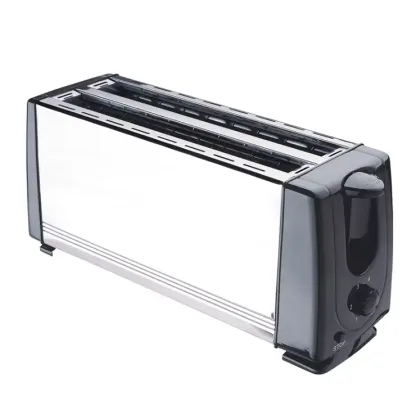 4 Slice Wide Slot Stainless Steel Toaster - Kitchen Appliances Bread Sandwich Maker Household Toaster