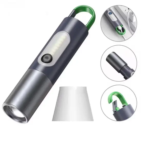 Portable Multifunctional LED Flashlight, Lantern, and Emergency Work Torch - Waterproof and Rechargeable