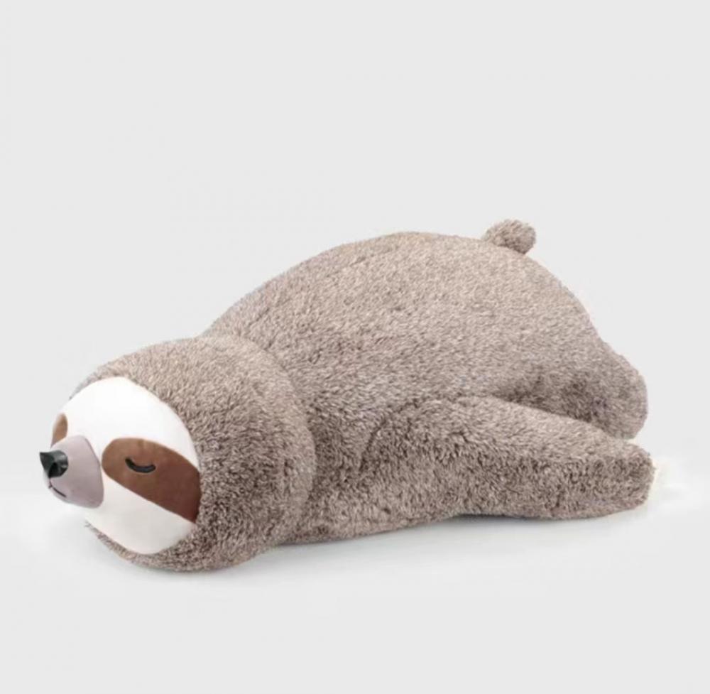 Plucky sloth stuffed animal sleeping toy leaning doll