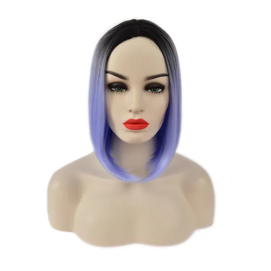 Synthetic Lace Front Hair Wig Blonde Long Straight Razer French Style  Technique Wave Color Small Weight Material Silky Brown