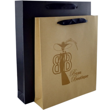 Customized 170gsm Brown Kraft Paper Bag