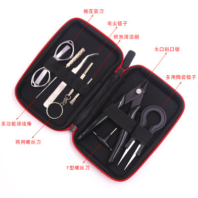 X9 Mini Case Coil DIY Tool Kit Bag Tweezers Plier Coil Jig Winding For Box Mod Electronic Cigarette Vaper Accessories