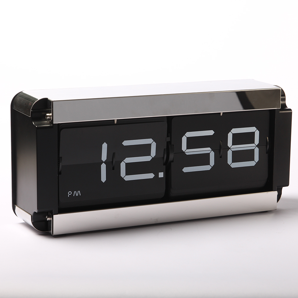 Metal Box Flip Table Clock