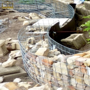 Recipiente de Gabion soldado forte para a parede do jardim