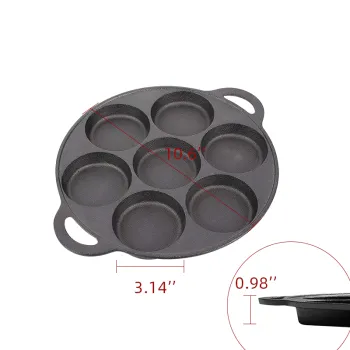 Seven Hole Cast Iron Cake Pan Muffin Baking Plate Baking Sheet Tray Pans