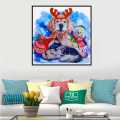 Decoração de pintura de diamante animal de Natal