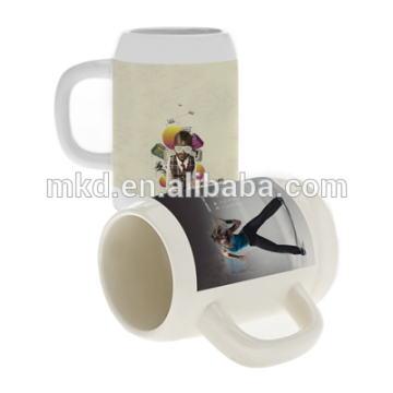 MEIKEDA 500ML Ceramic Sublimation beer mug with Photo printing