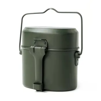 Original Nature Aluminum Mess and Griddle Kits Canteen Pot Patrol Camping Lunch Box Tactical Mess Kit