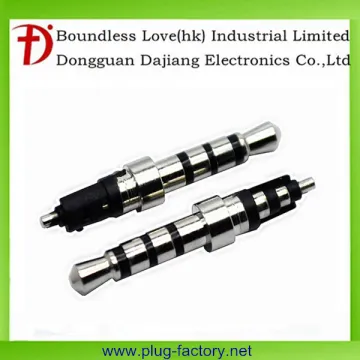 2.5mm 4 pole plug,earphone adaptor ,audio connector plug