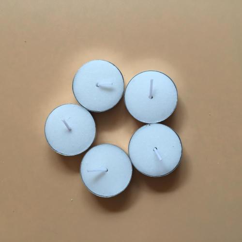 White Unscented Long Burning Wax Tealight Candle