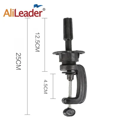 AliLeader Small Dummy Wig Holder Professional Training Head Table Stand Wig Head Stand Black Clamp For Mannequin Head