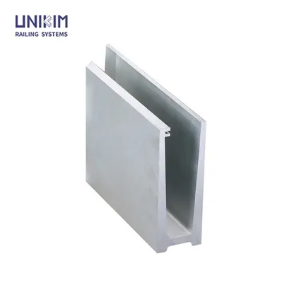 U-shaped groove balcony aluminum plate glass railing