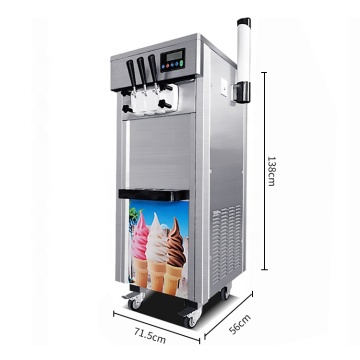 Commercial Soft Serve Ice Cream Machine with Pre-cooling System