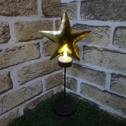 Golden Star Garden Stake Tea-Light Holder