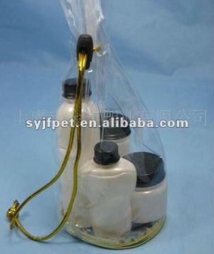 PET ltiile purle hotel shapoo spray travel bottle an jar kit within PVC bag 10 -100ml oz