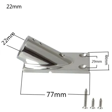 Marine Hardware Stainless Steel Rectangular Rail Base 30 Degree for 7/8" 1" tube Hand Rail Fitting