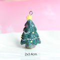 Glitter flat resin pendant christmas tree charm