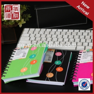 A4A5A6 plastic cover spiral notebook