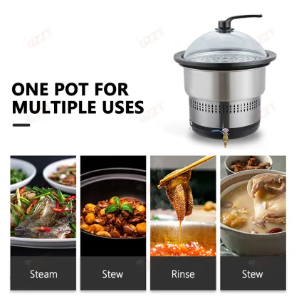 Intelligent 10L Multi-layer Electric Steamer - Multi-function Timer Hot Pot