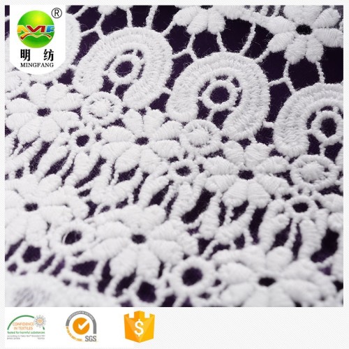 Bridal Lace Fabric Fashion popular chemical embroidery lace fabric Supplier