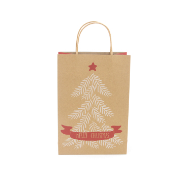Hot Sälj Christmas Kraft Paper Gift Bag