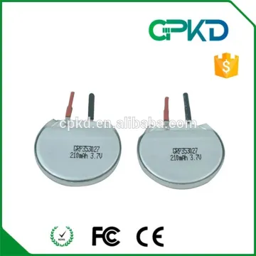 Smallest Li-polymer rechargeable lipo battery 3.7V 210mah battery for light emitting toys