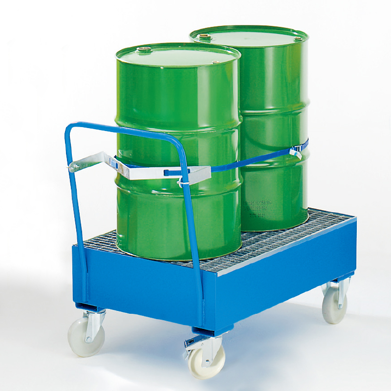 Mobile sump tray for 60/200 litre drums