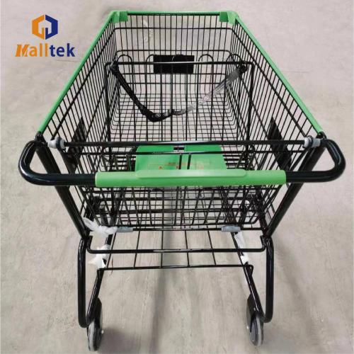 Useful American metal supermarket shopping cart