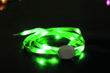 LED Ribbon Lace Nylon Webbing Lights Flat Shoelace Hot Popular
