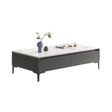 Luxury Marble Top Coffee Table with Drawer Storage
