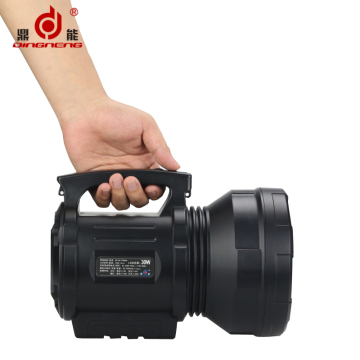 China Factory 30W LED Searchlight - Hand Held, Rechargeable, Lead Acid Battery