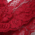 Conjunto de sutiã de renda floral doce transparente conjunto lingerie