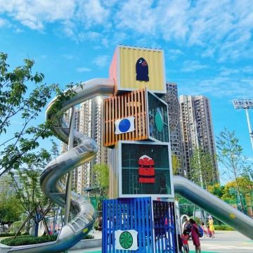 Custom Outdoor Stainless Steel Non-Powered Slide for Children