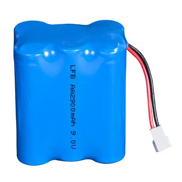 LifeS2 Battery Pack, AA/2900mAh w/9V Voltage, Primary Battery, High Capacity, Long Life, UL Approved