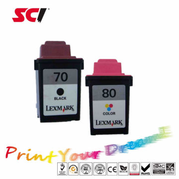 lexmark 70 80 Recycled ink cartrdige color imaging for printer spare parts for Z11 Z31 Z42 Z43 Z45