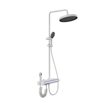 White LED Digital Smart Shower Panel With Faucet